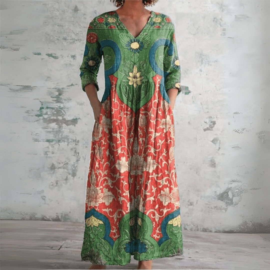 Judith Vestido Maxi Floral Vintage - SC