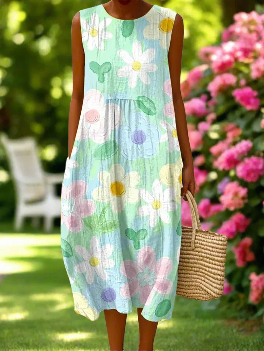 Roselora | Vestido de Verano Floral Acuarela - SC