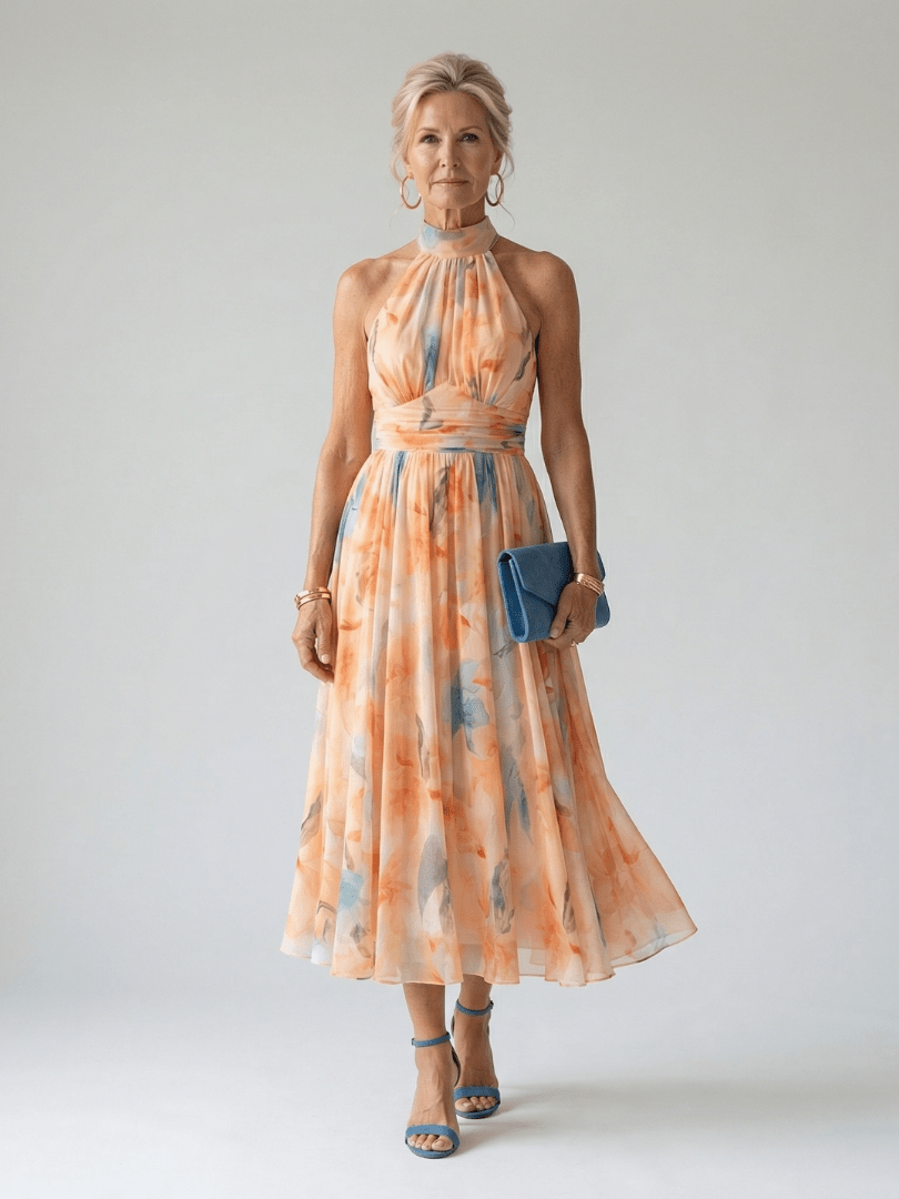 Elin | Vestido Midi con Escote Halter - SC