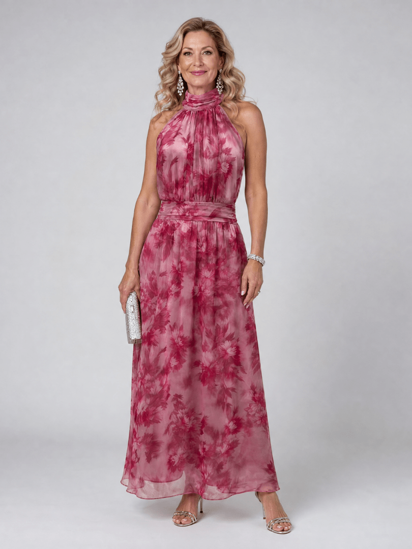 Avien | Vestido Midi Suave con Escote Halter - SC