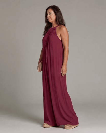 Sylvara | Enterizo de Pierna Ancha con Escote Halter - SC