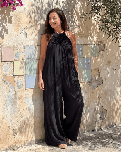 Sylvara | Enterizo de Pierna Ancha con Escote Halter - SC
