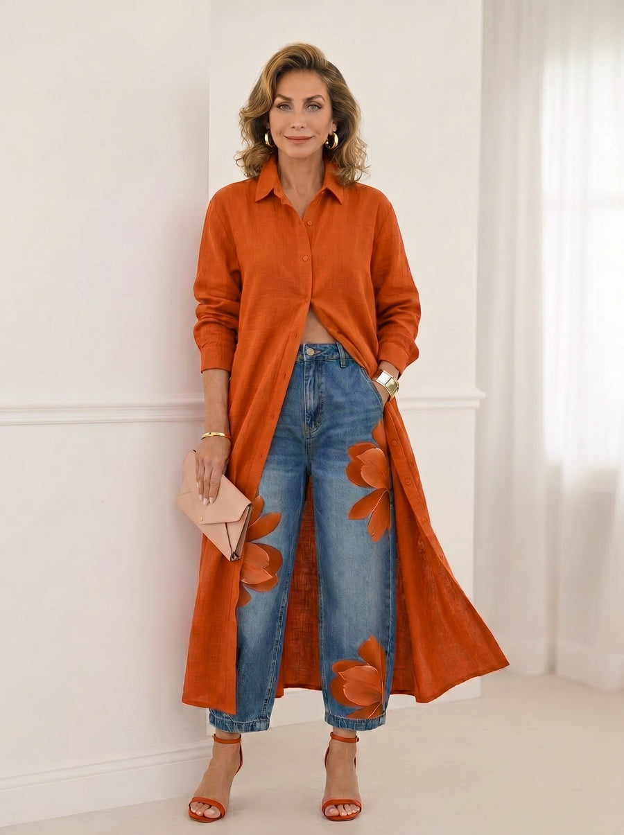 FLORA | Jeans Anchos + Camisa GRATIS - SC