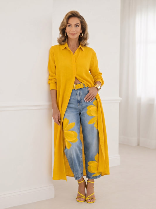 FLORA | Jeans Anchos + Camisa GRATIS - SC