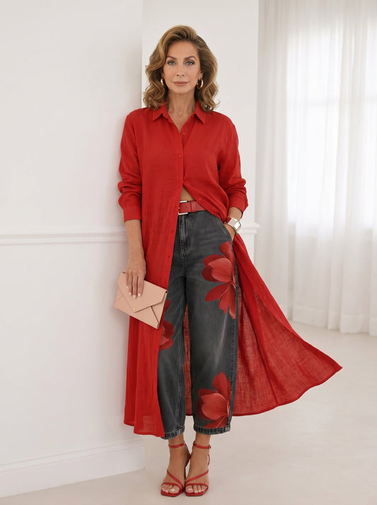 FLORA | Jeans Anchos + Camisa GRATIS - SC
